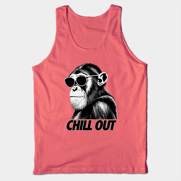 Chimpanzee chill out Tank Top by wamtees